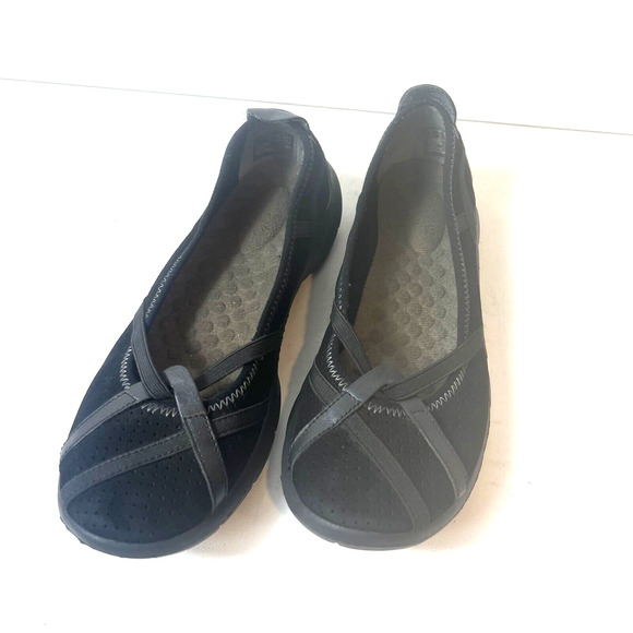 Privo by Clarks Women 5.5M Comfort Casual Black Stretch Fabric Slip On Flat Shoe - Picture 2 of 10